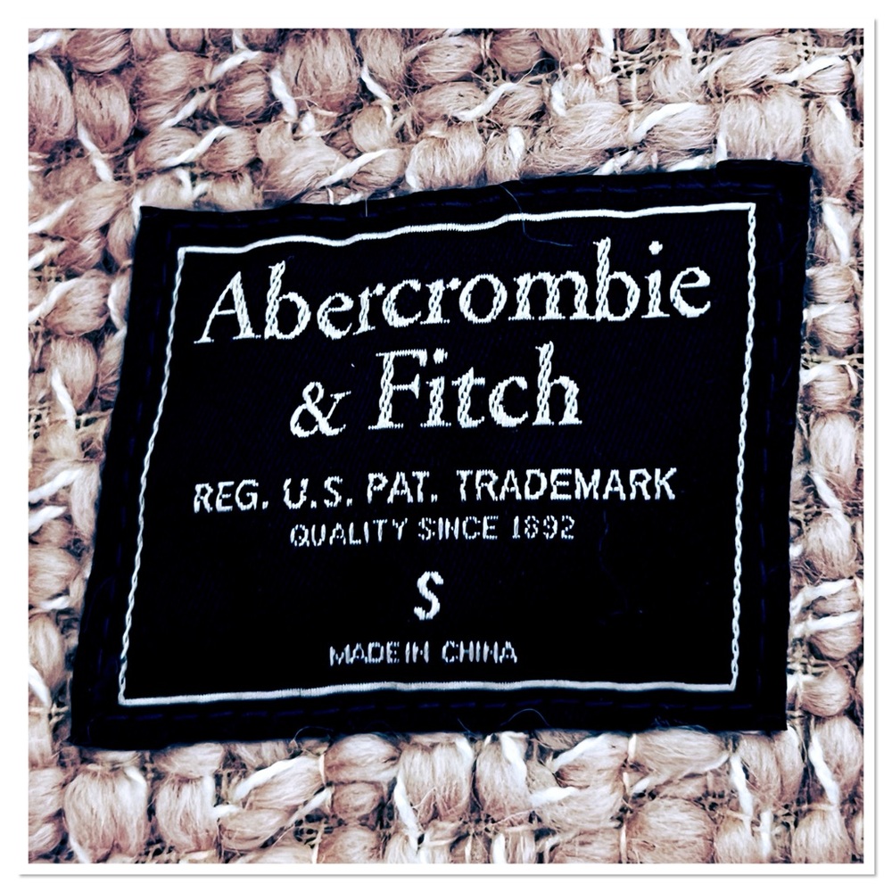 Abercrombie & Fitch Women's Wool Blend Light Pink Neutral Texture Sz S Oversized - Picture 7 of 10